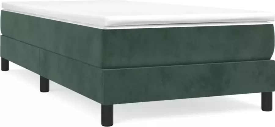 Maison Exclusive Boxspringframe fluweel donkergroen 100x200 cm
