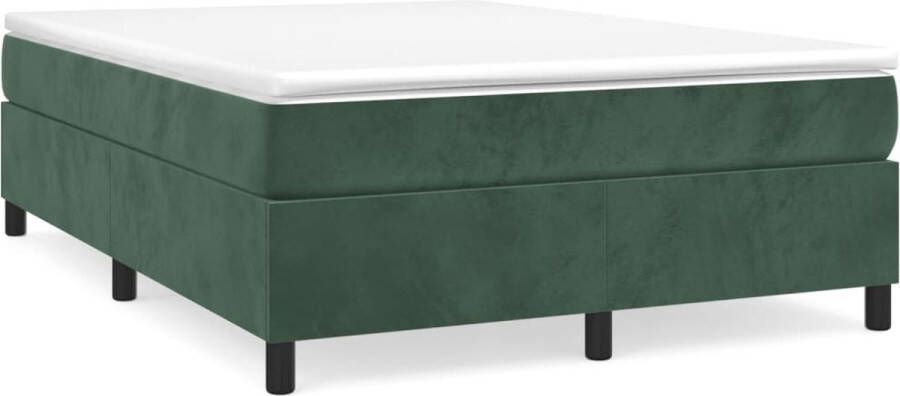 Maison Exclusive Boxspringframe fluweel donkergroen 140x190 cm