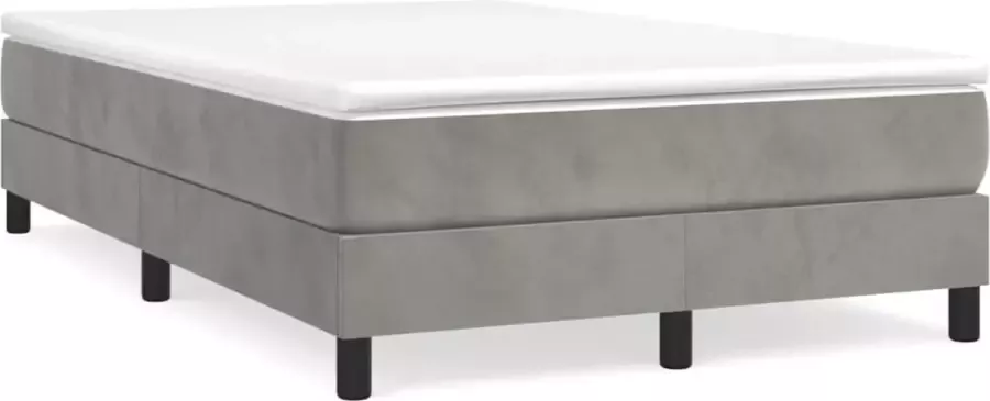 Maison Exclusive Boxspringframe fluweel lichtgrijs 120x200 cm