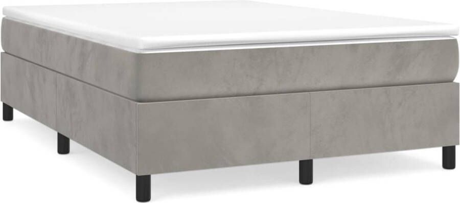 Maison Exclusive Boxspringframe fluweel lichtgrijs 140x200 cm