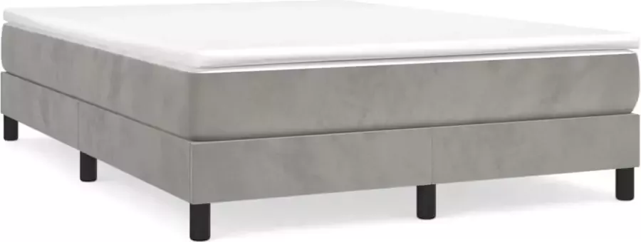 Maison Exclusive Boxspringframe fluweel lichtgrijs 140x200 cm