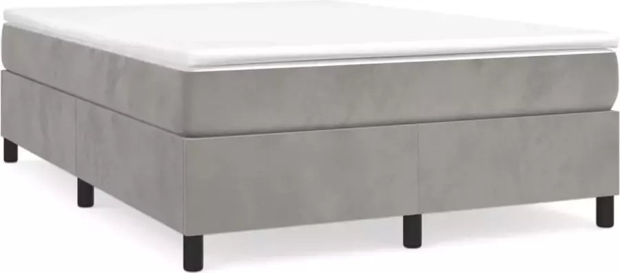 Maison Exclusive Boxspringframe fluweel lichtgrijs 140x200 cm
