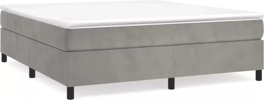 Maison Exclusive Boxspringframe fluweel lichtgrijs 200x200 cm