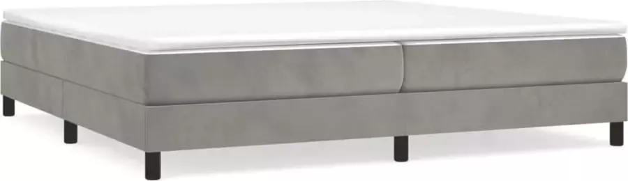 Maison Exclusive Boxspringframe fluweel lichtgrijs 200x200 cm
