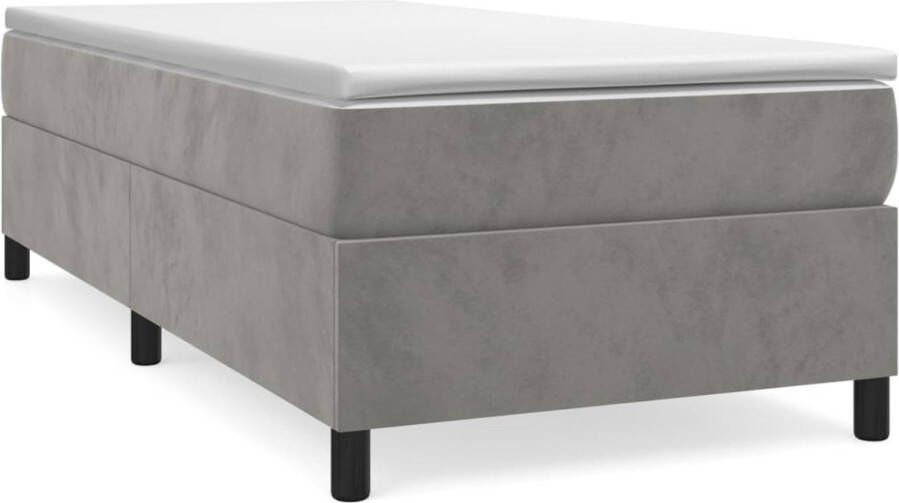 Maison Exclusive Boxspringframe fluweel lichtgrijs 80x200 cm