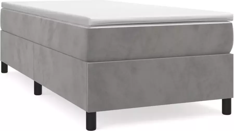Maison Exclusive Boxspringframe fluweel lichtgrijs 90x190 cm