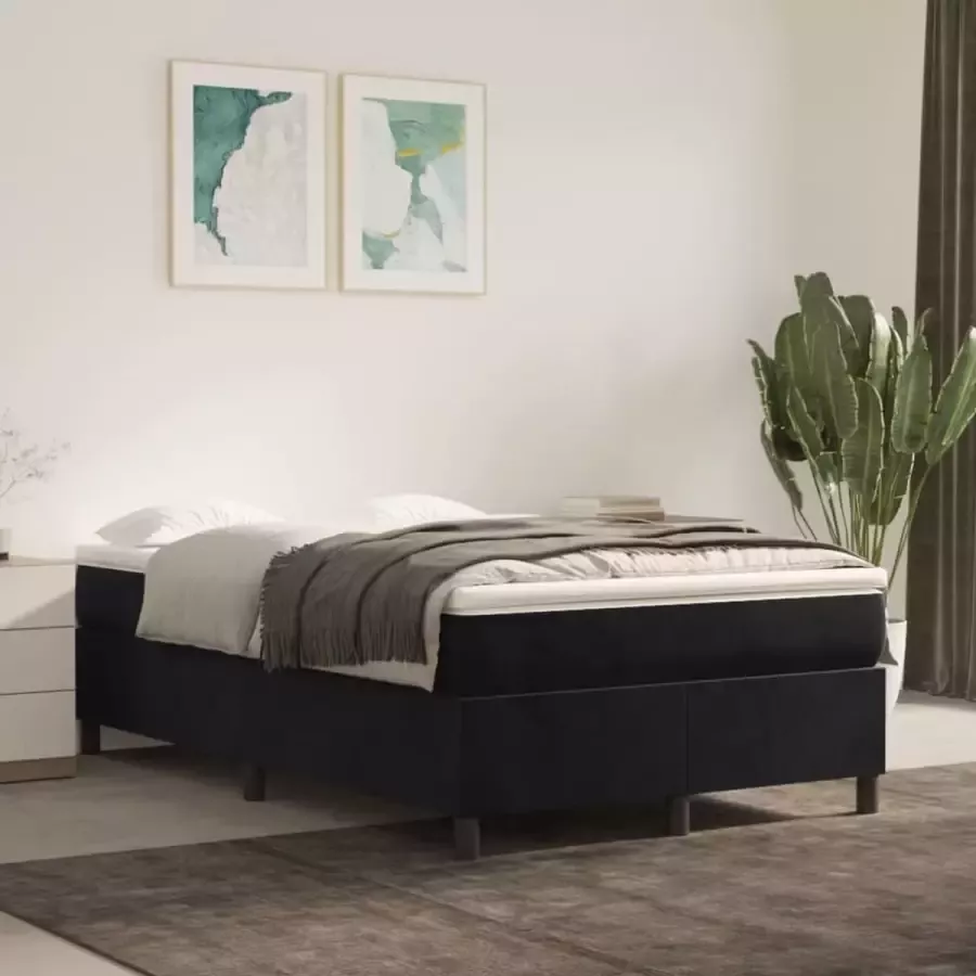 Maison Exclusive Boxspringframe fluweel zwart 120x200 cm
