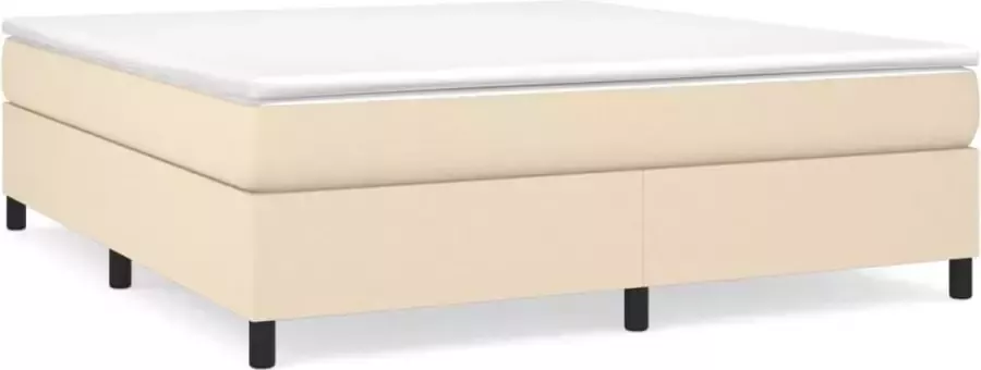 Maison Exclusive Boxspringframe stof crèmekleurig 160x200 cm