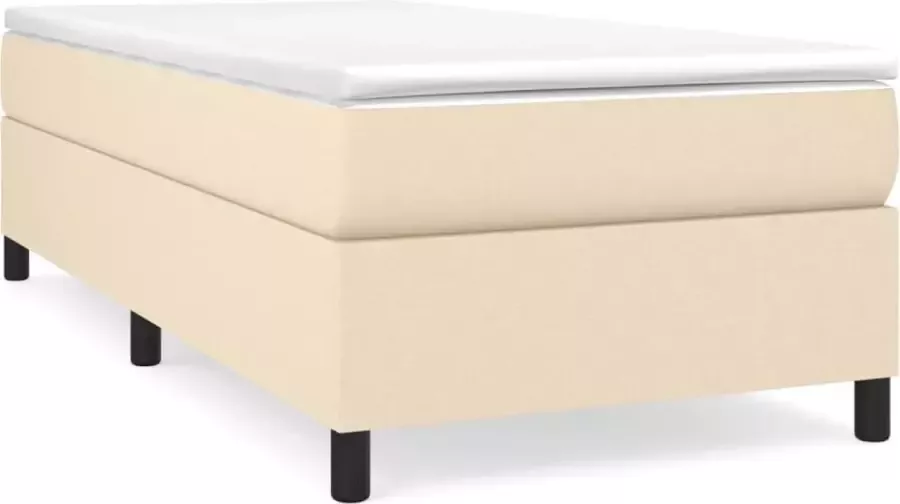 Maison Exclusive Boxspringframe stof crèmekleurig 90x200 cm