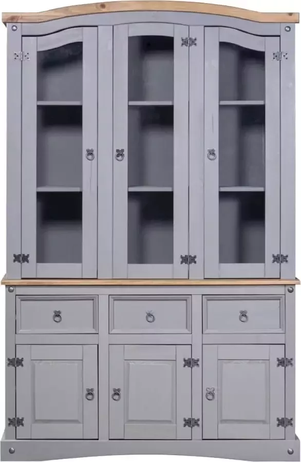 Maison Exclusive Buffetkast Mexicaans grenenhout Corona-stijl grijs