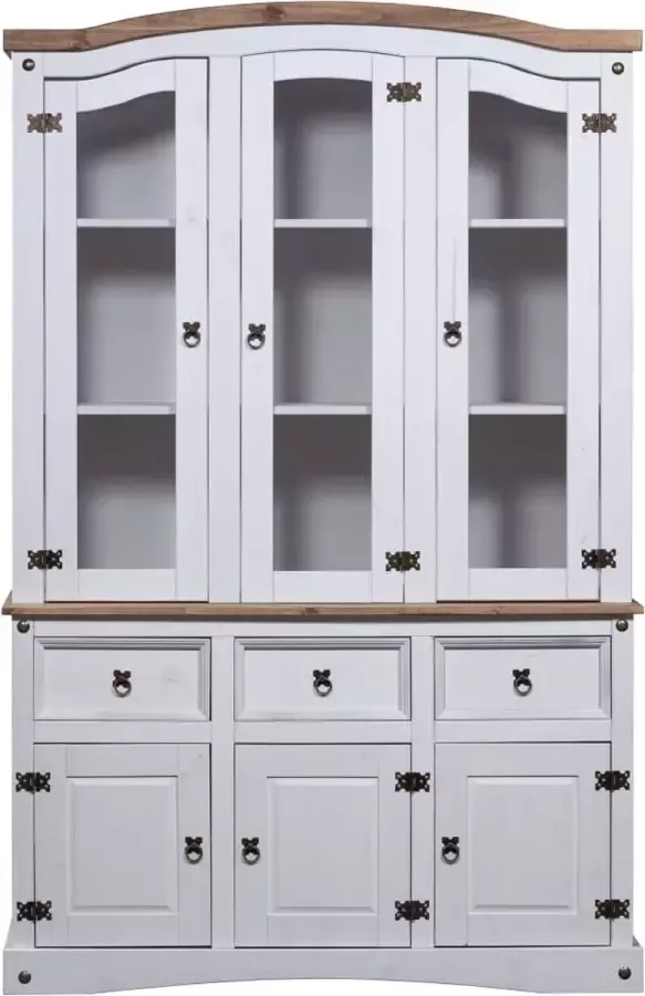 Maison Exclusive Buffetkast Mexicaans grenenhout Corona-stijl wit