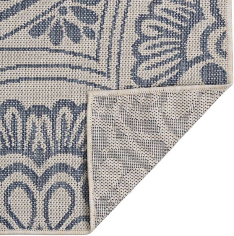 Maison Exclusive Buitenkleed met patroon platgeweven 200x280 cm blauw