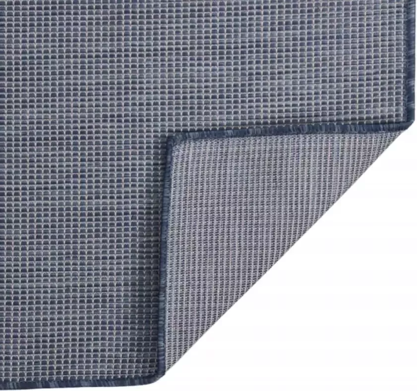 Maison Exclusive Buitenkleed platgeweven 80x250 cm blauw