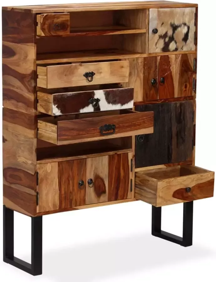 Maison Exclusive Dressoir 100x30x130 cm massief sheeshamhout