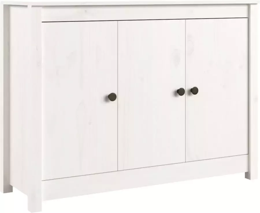 Maison Exclusive Dressoir 100x35x74 cm massief grenenhout wit