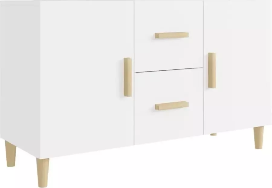 Maison Exclusive Dressoir 100x36x60 cm bewerkt hout hoogglans wit