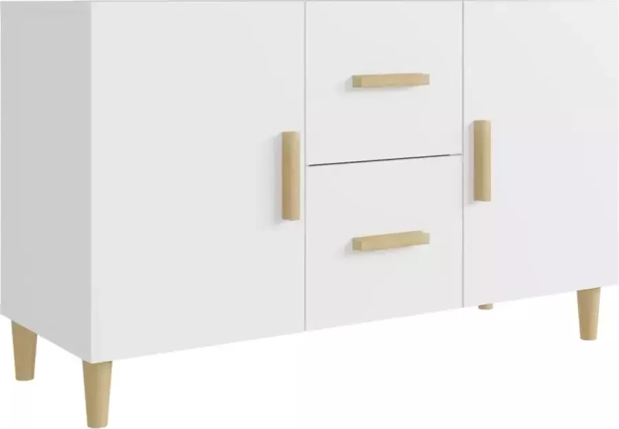 Maison Exclusive Dressoir 100x36x60 cm bewerkt hout wit