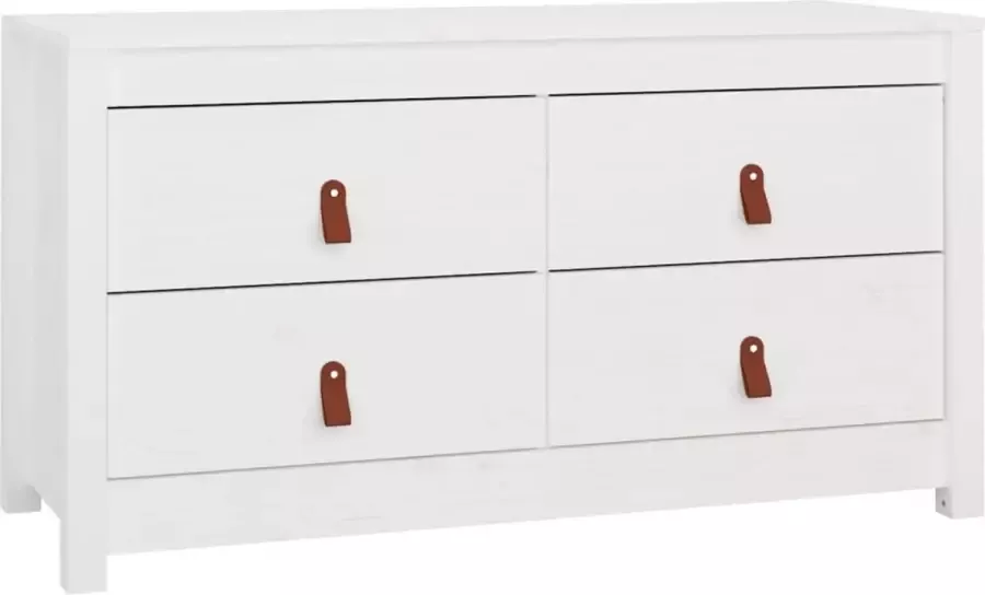 Maison Exclusive Dressoir 100x40x54 cm massief grenenhout wit