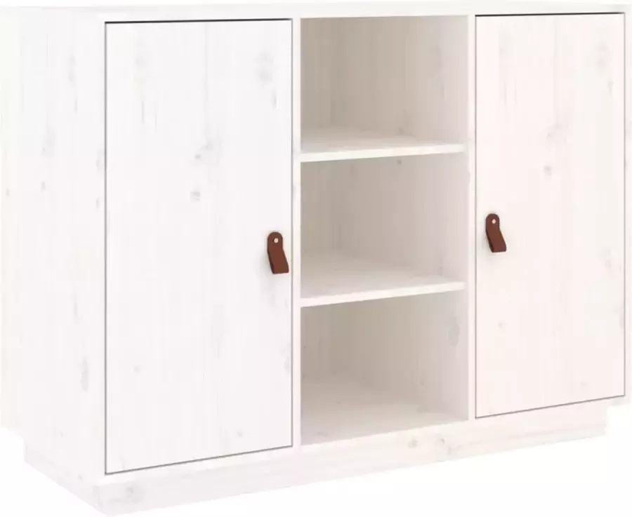 Maison Exclusive Dressoir 100x40x75 cm massief grenenhout wit - Foto 3