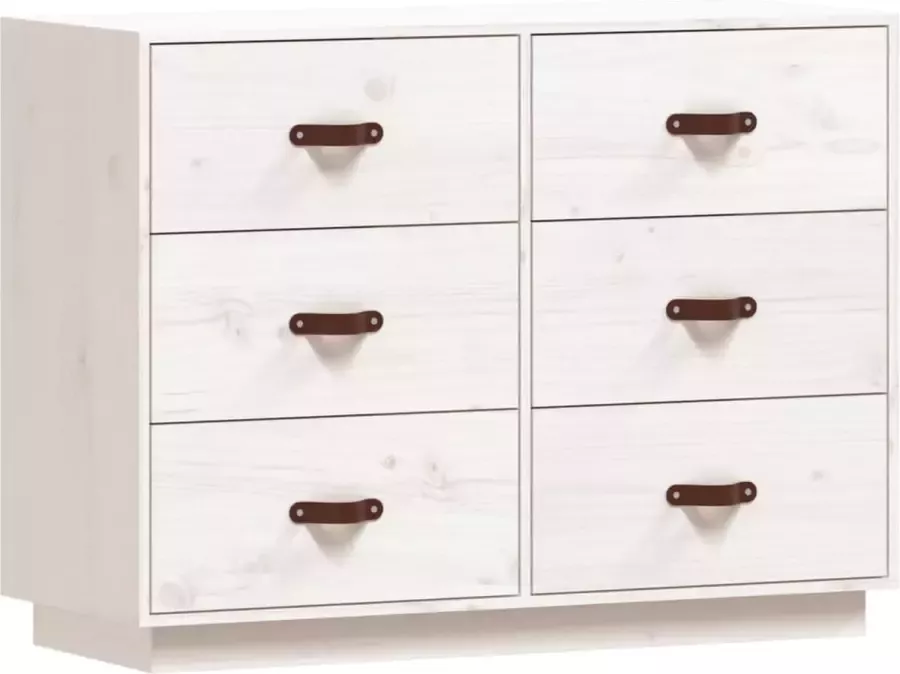 Maison Exclusive Dressoir 100x40x75 cm massief grenenhout wit - Foto 2