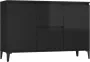 Maison Exclusive Dressoir 104x35x70 cm spaanplaat hoogglans zwart - Thumbnail 2