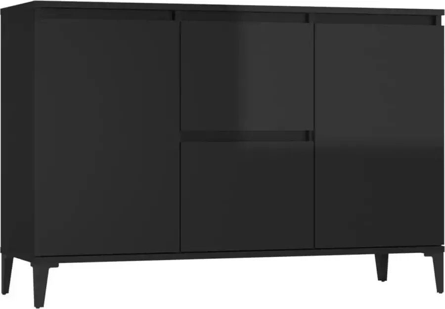Maison Exclusive Dressoir 104x35x70 cm spaanplaat hoogglans zwart