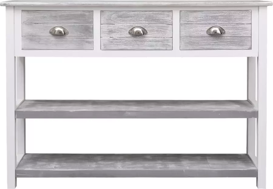 Maison Exclusive Dressoir 108x30x76 cm massief paulowniahout antiekgrijs