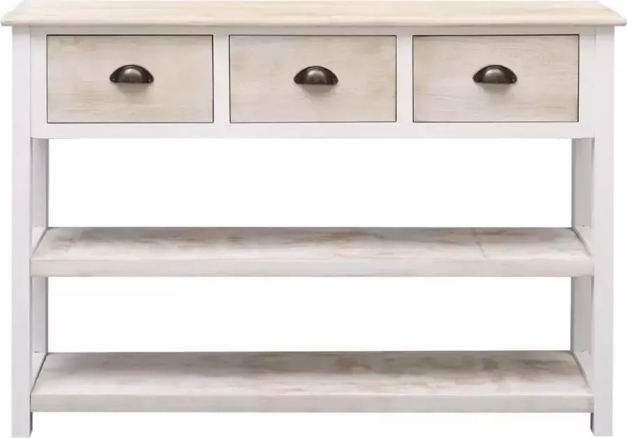 Maison Exclusive Dressoir 108x30x76 cm massief paulowniahout wit en rbuin