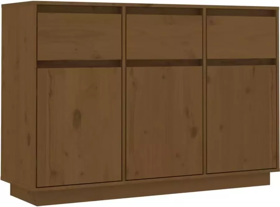 Maison Exclusive Dressoir 110x34x75 cm massief grenenhout honingbruin