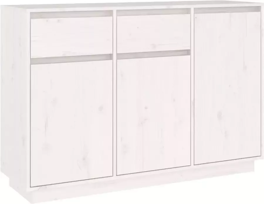 Maison Exclusive Dressoir 110x34x75 cm massief grenenhout wit