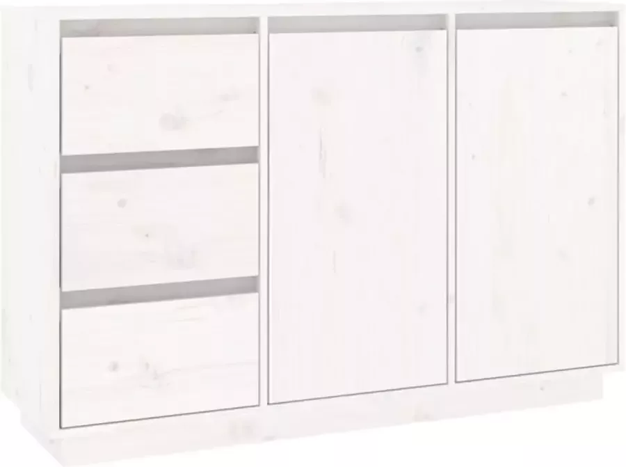 Maison Exclusive Dressoir 111x34x75 cm massief grenenhout wit