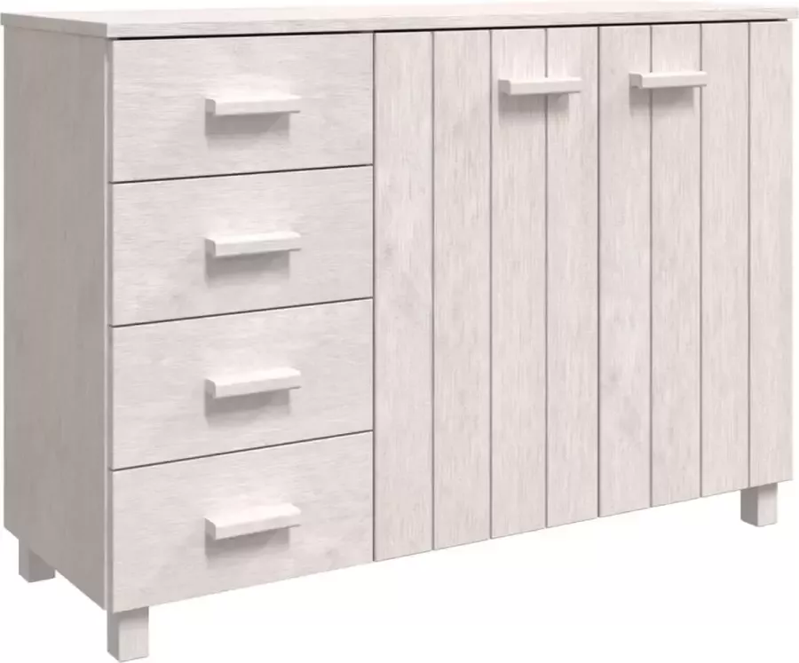 Maison Exclusive Dressoir HAMAR 113x40x80 cm massief grenenhout wit