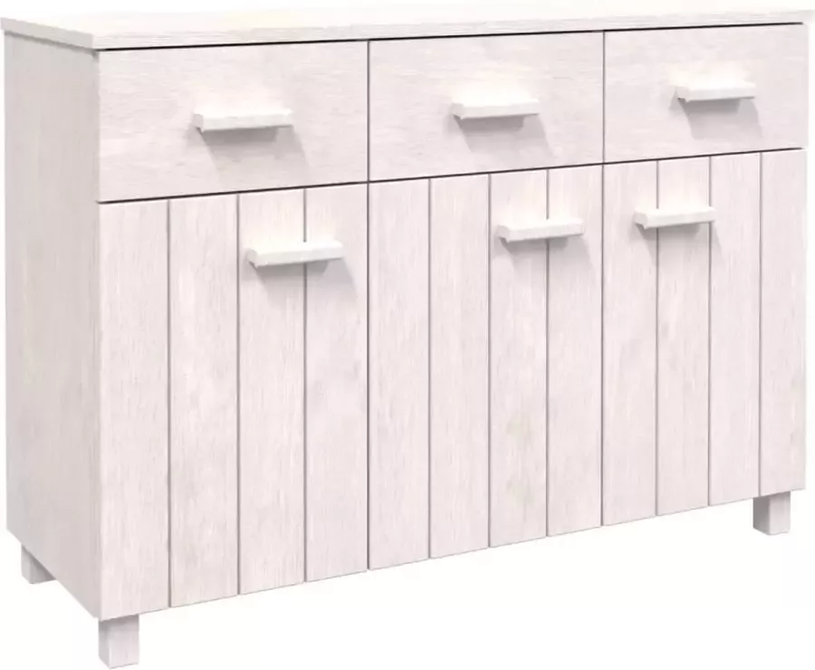 Maison Exclusive Dressoir HAMAR 113x40x80 cm massief grenenhout wit - Foto 2