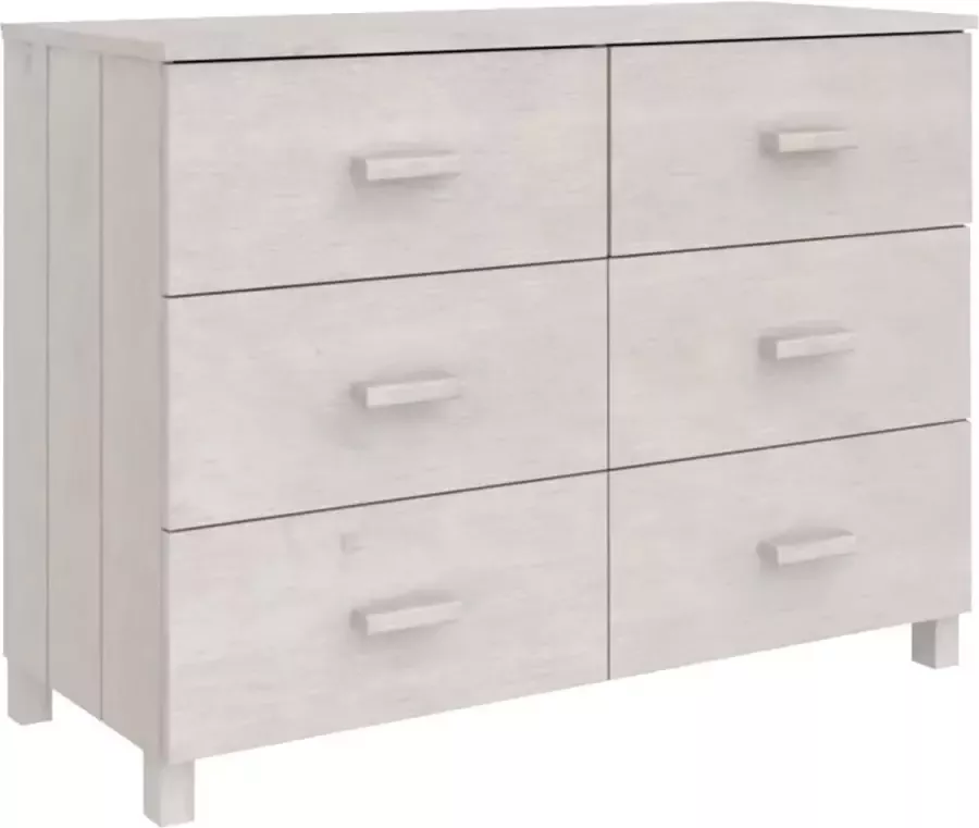 Maison Exclusive Dressoir HAMAR 113x40x80 cm massief grenenhout wit - Foto 3