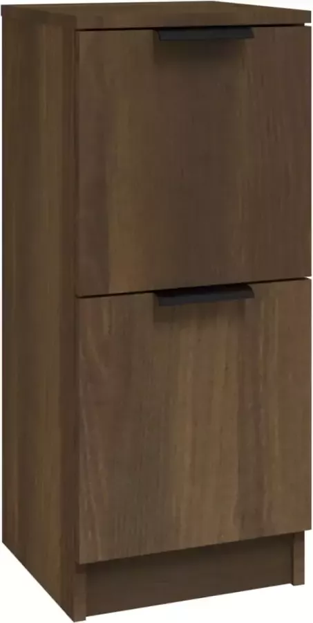 Maison Exclusive Dressoir 30x30x70 cm bewerkt hout bruineikenkleurig - Foto 3