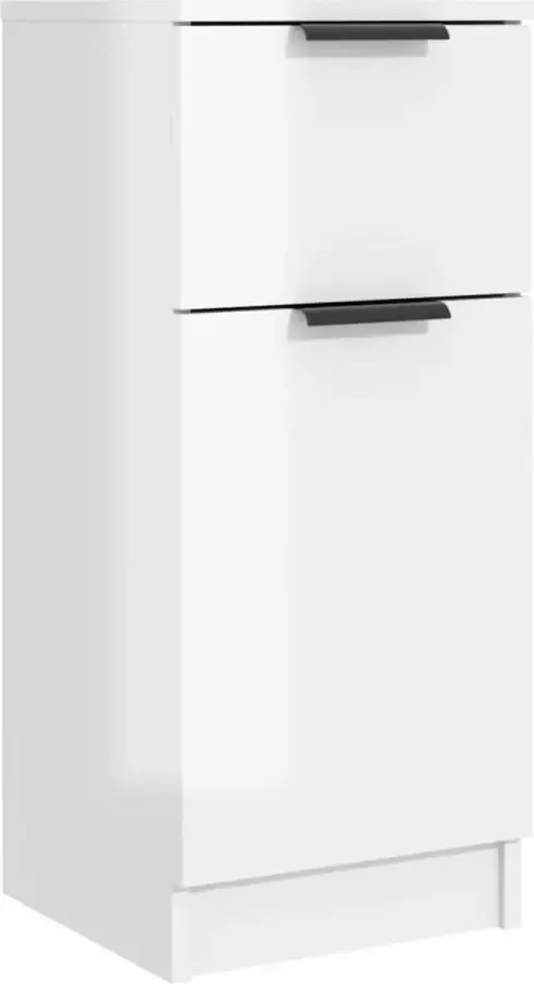 Maison Exclusive Dressoir 30x30x70 cm bewerkt hout hoogglans wit