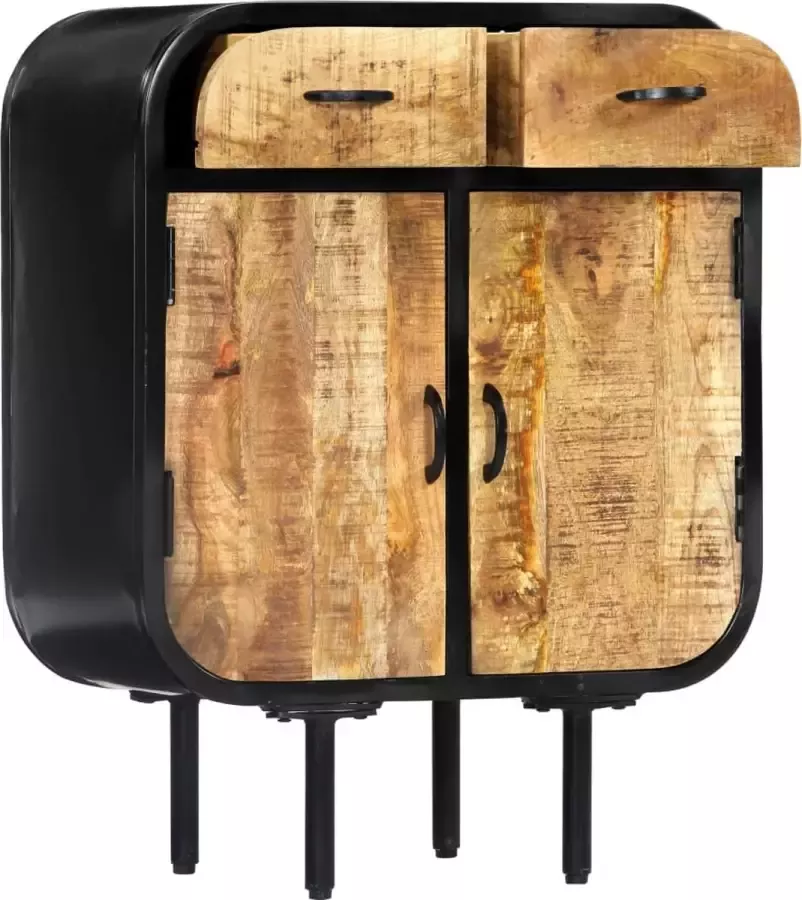 Maison Exclusive Dressoir 60x30x75 cm massief mangohout en ijzer