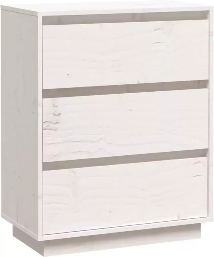 Maison Exclusive Dressoir 60x34x75 cm massief grenenhout wit