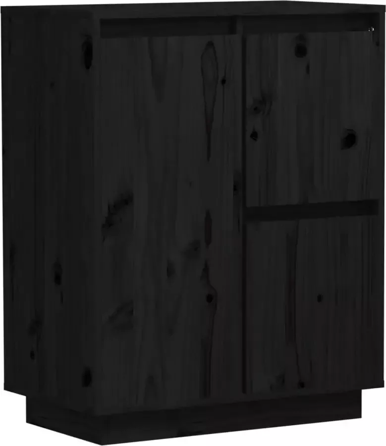 Maison Exclusive Dressoir 60x34x75 cm massief grenenhout zwart