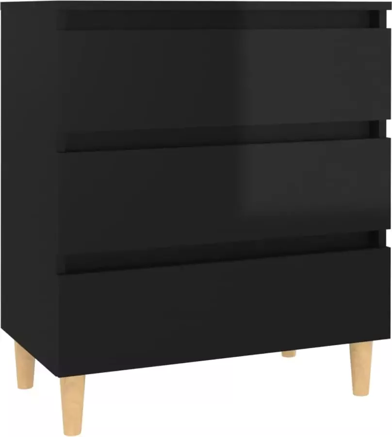 Maison Exclusive Dressoir 60x35x69 cm spaanplaat hoogglans zwart