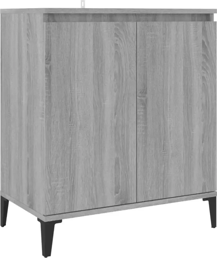 Maison Exclusive Dressoir 60x35x70 cm bewerkt hout grijs sonoma eikenkleurig - Foto 2