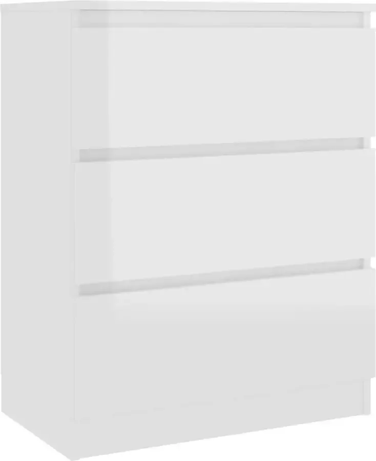 Maison Exclusive Dressoir 60x35x76 cm bewerkt hout hoogglans wit