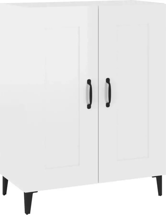 Maison Exclusive Dressoir 69 5x34x90 cm bewerkt hout hoogglans wit