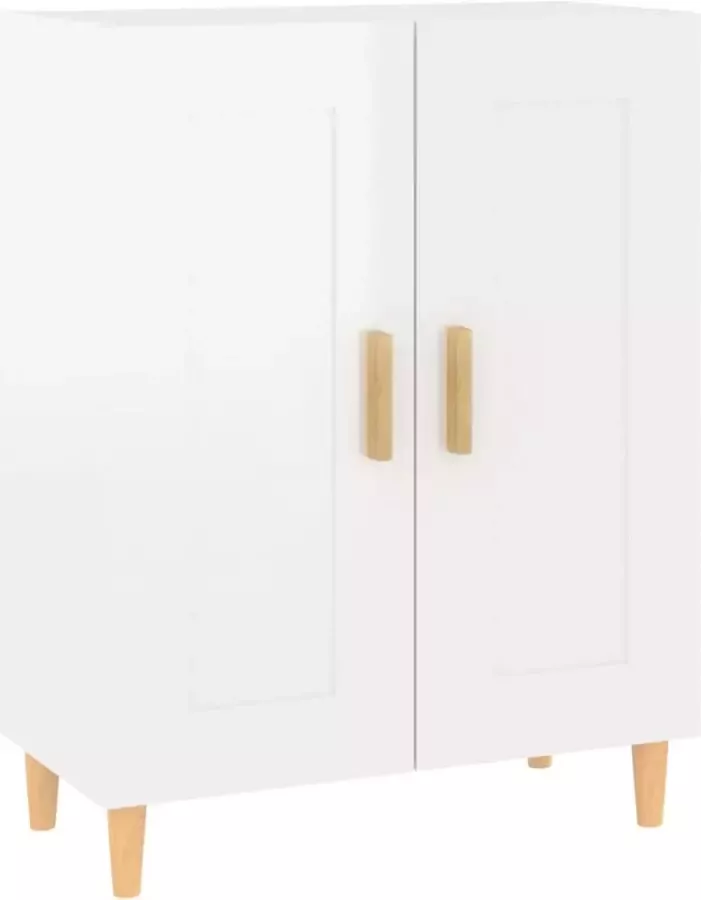 Maison Exclusive Dressoir 69 5x34x90 cm bewerkt hout hoogglans wit