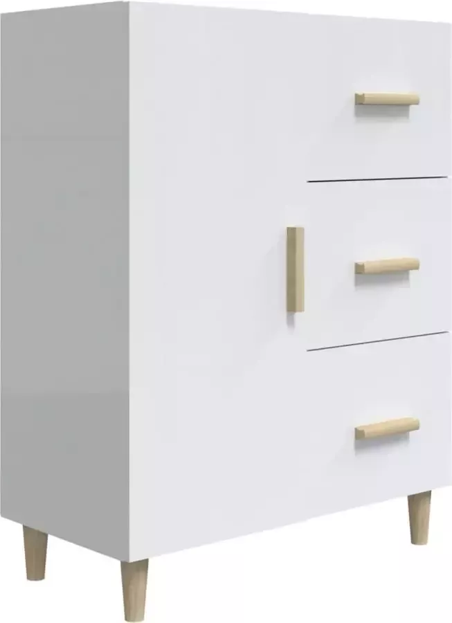 Maison Exclusive Dressoir 69 5x34x90 cm bewerkt hout hoogglans wit