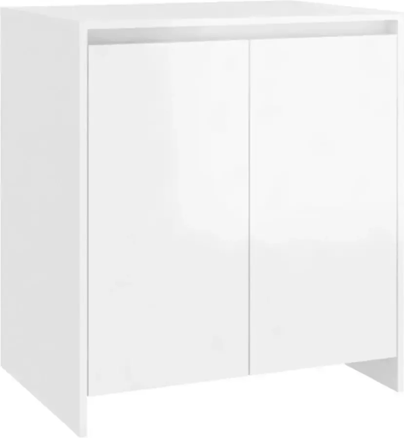 Maison Exclusive Dressoir 70x41x75 cm bewerkt hout hoogglans wit