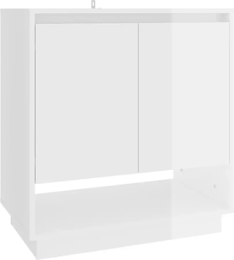 Maison Exclusive Dressoir 70x41x75 cm spaanplaat hoogglans wit - Foto 3