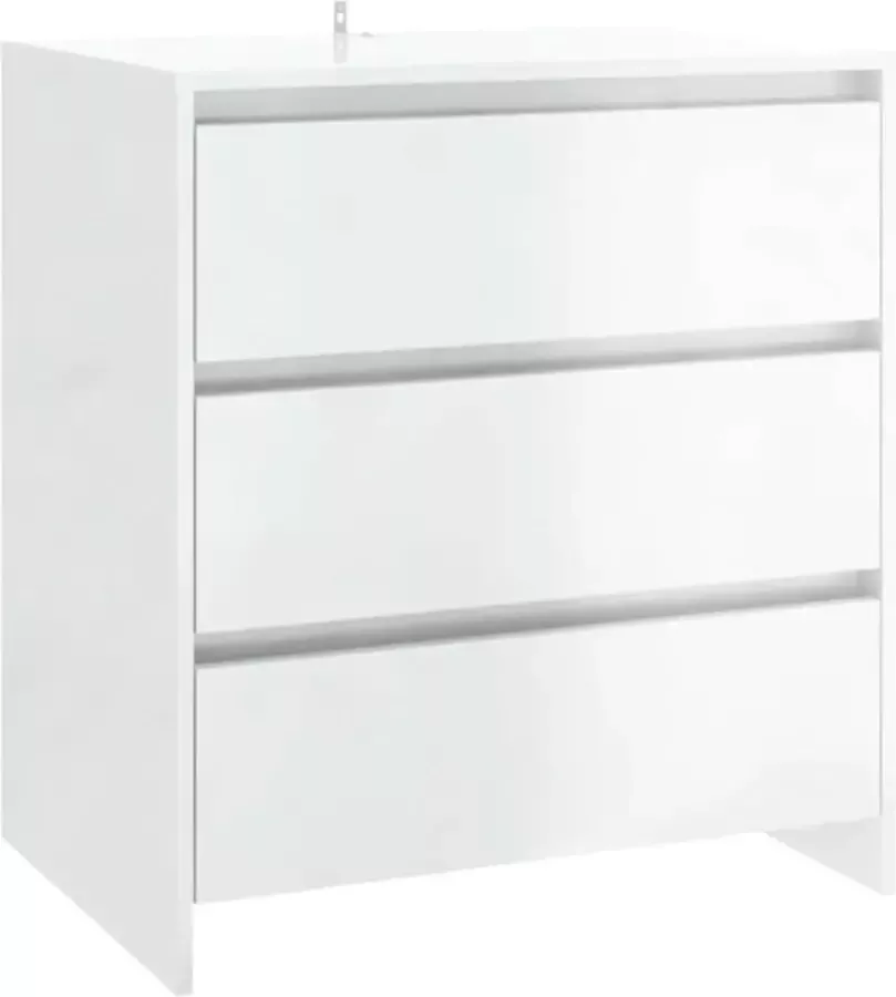 Maison Exclusive Dressoir 70x41x75 cm spaanplaat hoogglans wit - Foto 2