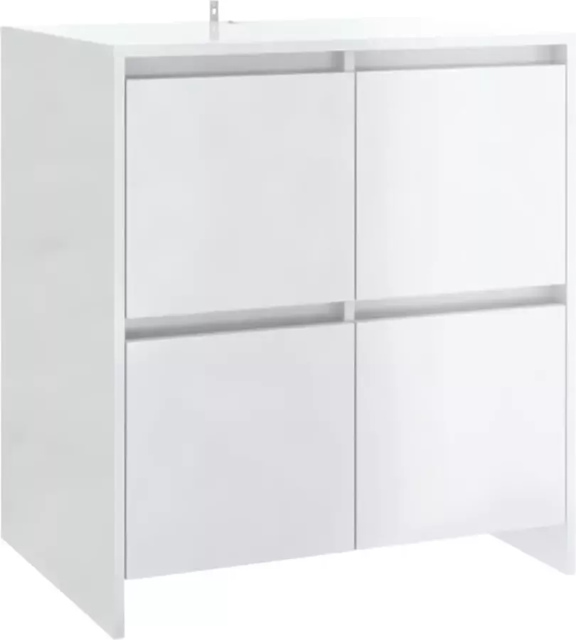 Maison Exclusive Dressoir 70x41x75 cm spaanplaat hoogglans wit