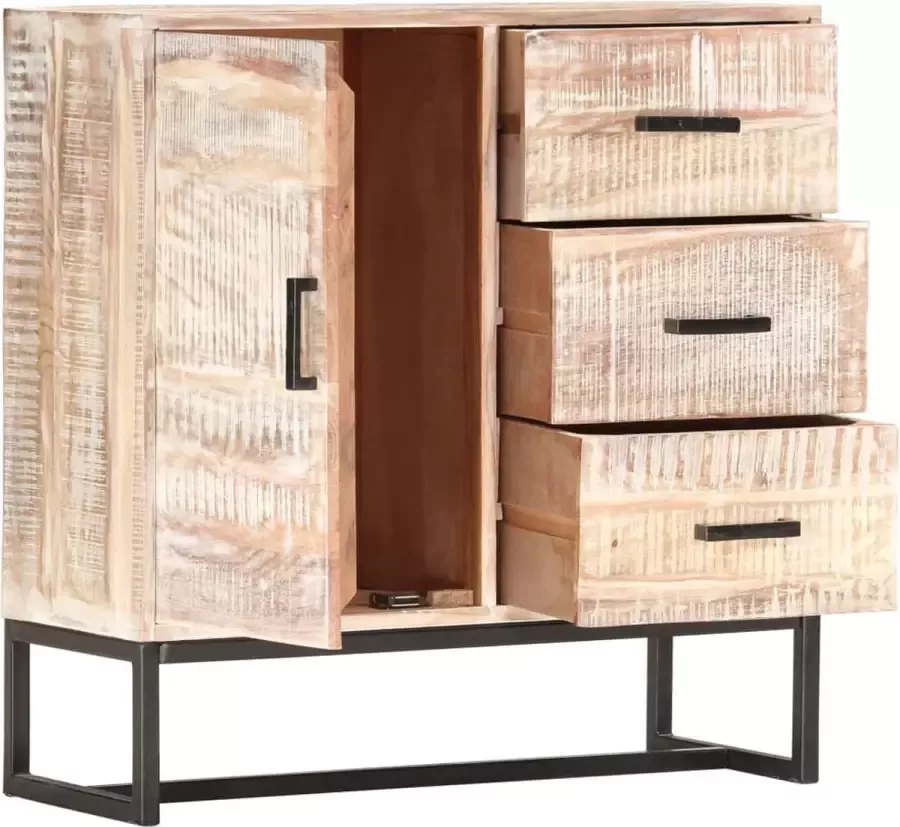 Maison Exclusive Dressoir 73x30x75 cm massief acaciahout wit